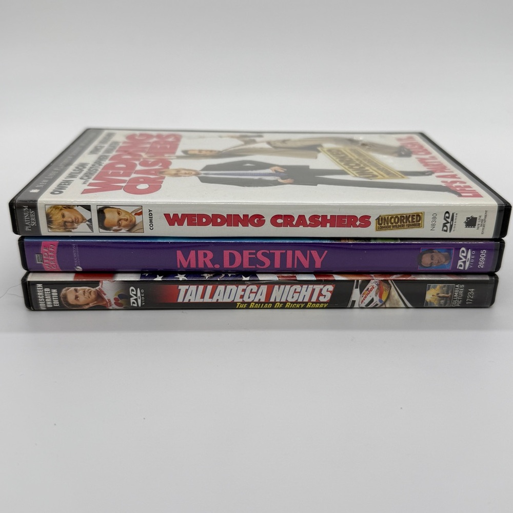 Comedy DVD Collection: Wedding Crashers, Mr. Destiny, Talladega Nights